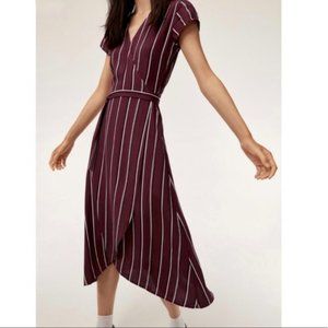 Aritzia Wilfred Free Jessa Wrap Dress Red XS NWT